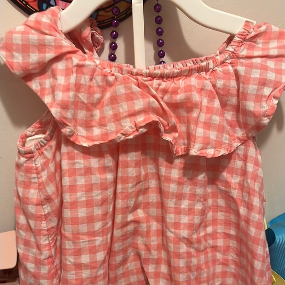 Pink Gingham Kids Top
